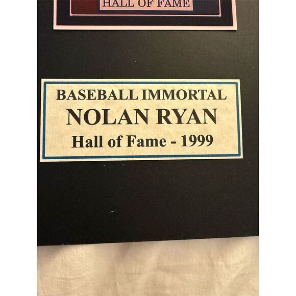 Nolan Ryan Autographed Photo Texas Rangers Hall of Fame Display - Picture 3 of 5